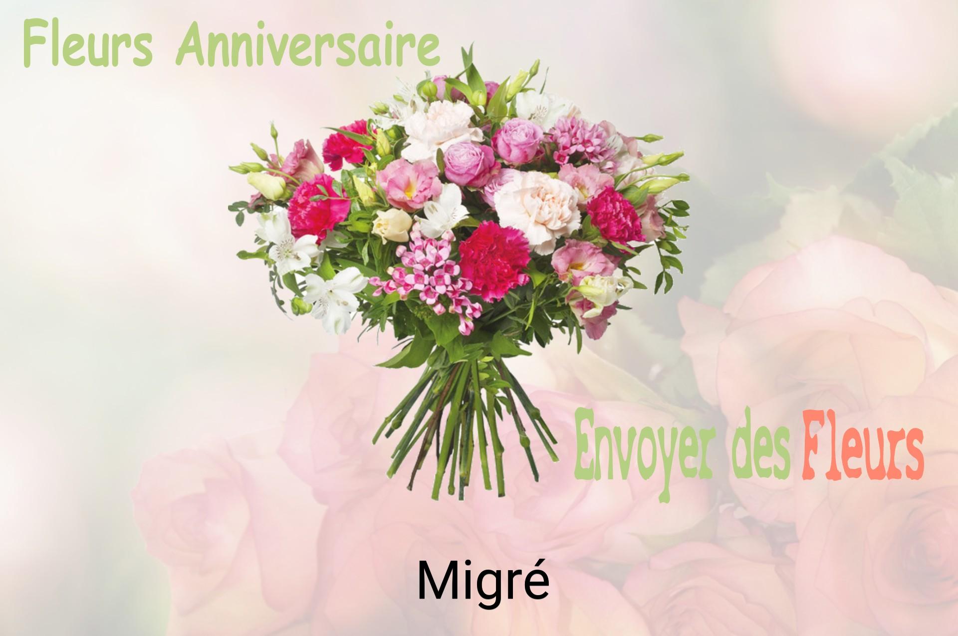 Bouquet de fleurs d’anniversaire livré à Migré