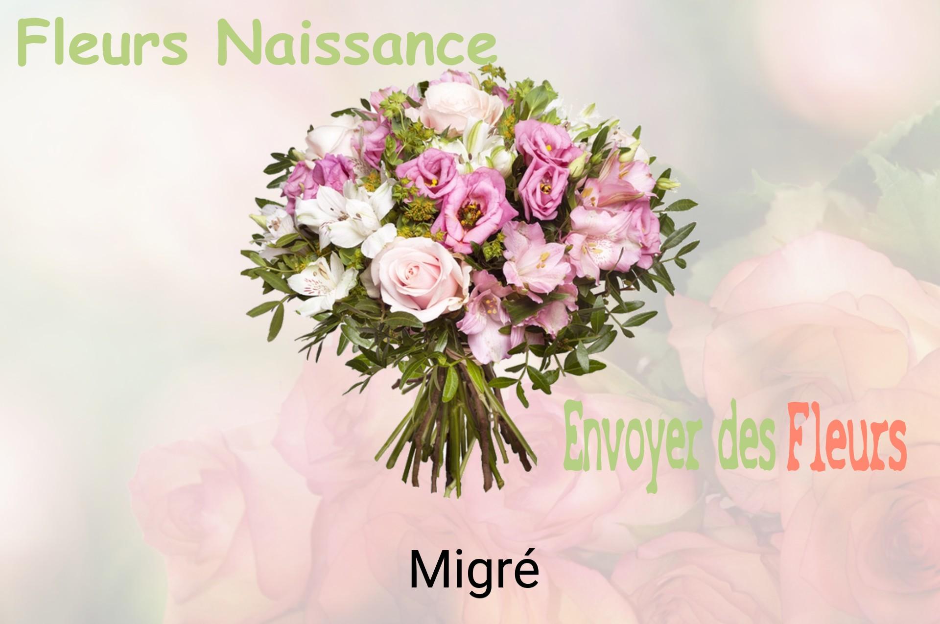 Bouquet de fleurs de naissance livré à Migré